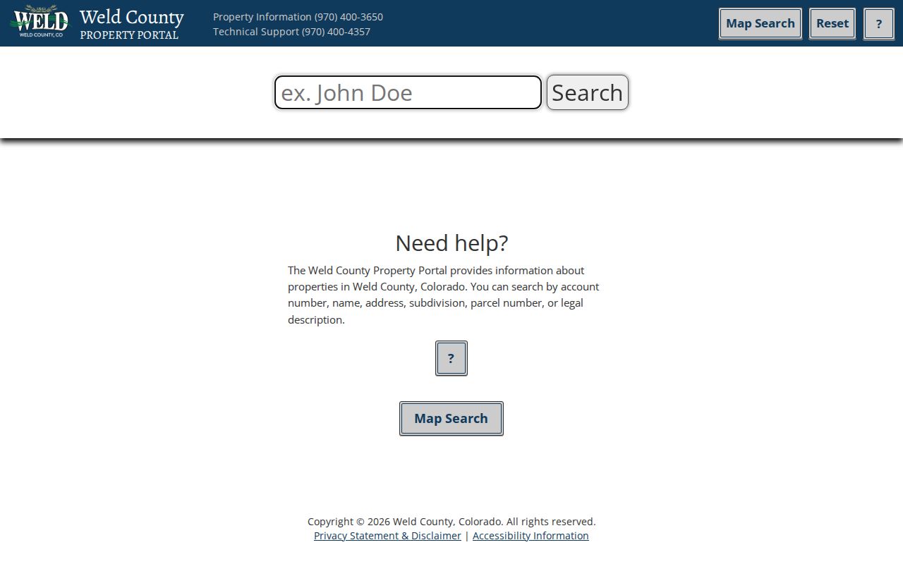 Weld County residents directory property data search