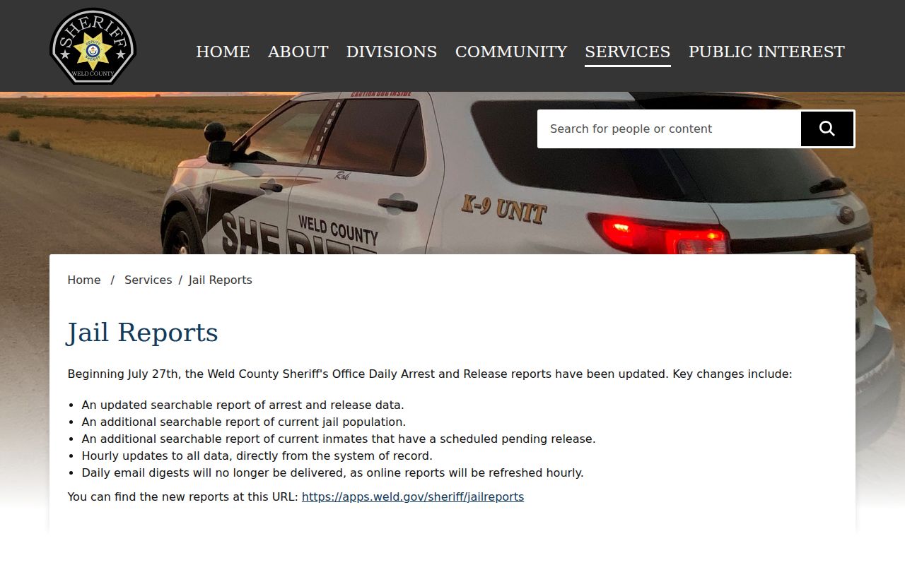 Weld County residents directory daily arrest report