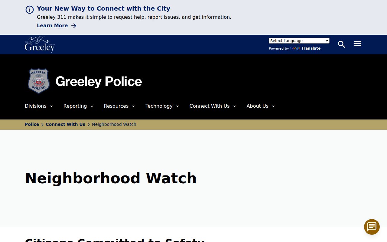 Weld County neighbors Greeley Neighborhood Watch block resource