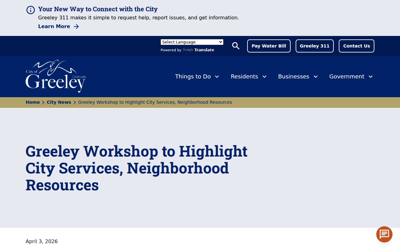 Weld County neighbors City Savvy neighborhood resource workshop