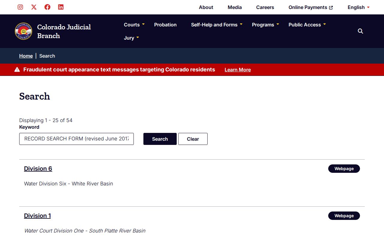 Weld County resident lookup court records form